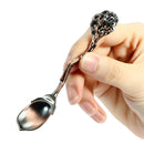Honana 5 Pcs/Set Mini Bronze Vintage Royal Style Coffee Cooking Spoon Ice Cream Dessert Sugar Scoop