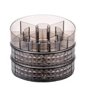 360 Degrees Rotating Cosmetic Storage Box Desktop Home Skin Care Organizer Storage Rack Dressing Table 1 / 2 Layers