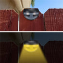 Solar Powered LED Wall Light Outdoor Garden Path Landscape Fence Yard Lamp