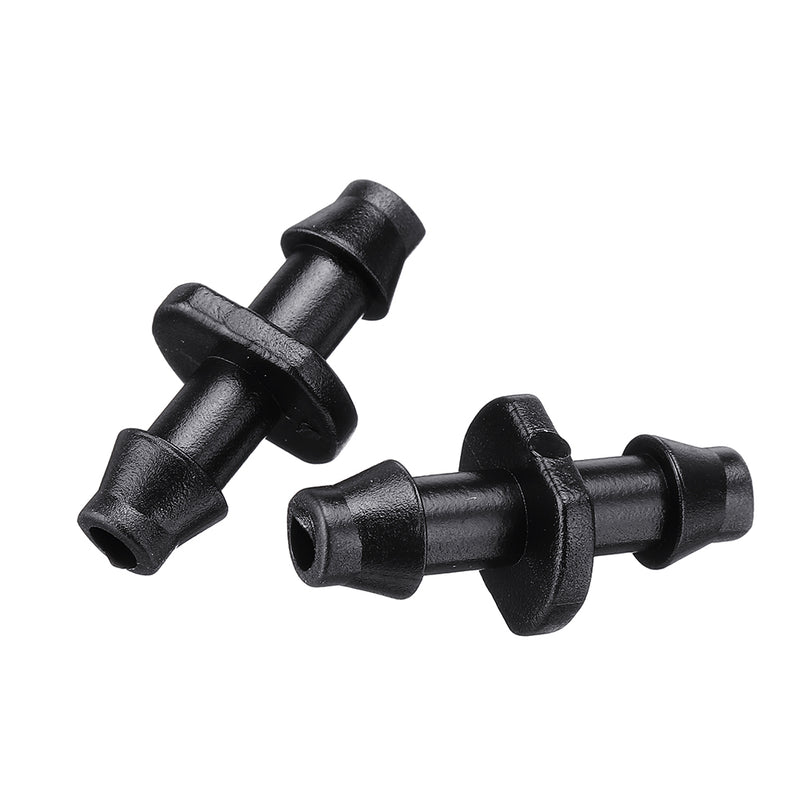 50Pcs 1/4 Inch Irrigation Connector Straight Barbed Double Way Joint Drip Irrigation 4/7 Hose Connector Hose Barb