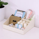 Plastic Drawer Makeup Storage Box White Top Grid Organizer Bedroom Jewelry Display Case