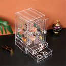 Jewelry Display Stand Dustproof Earrings Holder Jewelry Display Rack Storage Organizer Box
