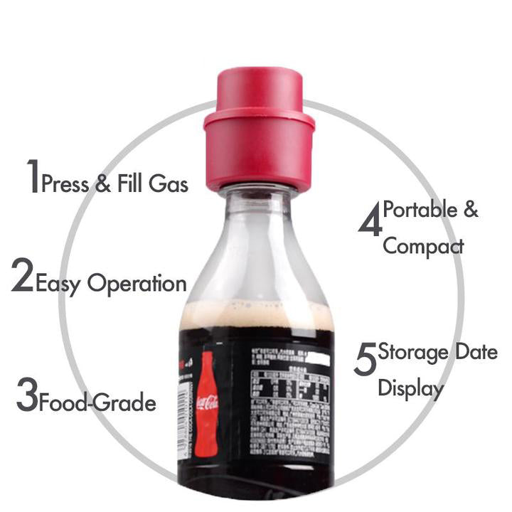 KCASA Soda Fizz Maker Cap Soda Drink Maker Bottles Cap Kitchen Drinkware