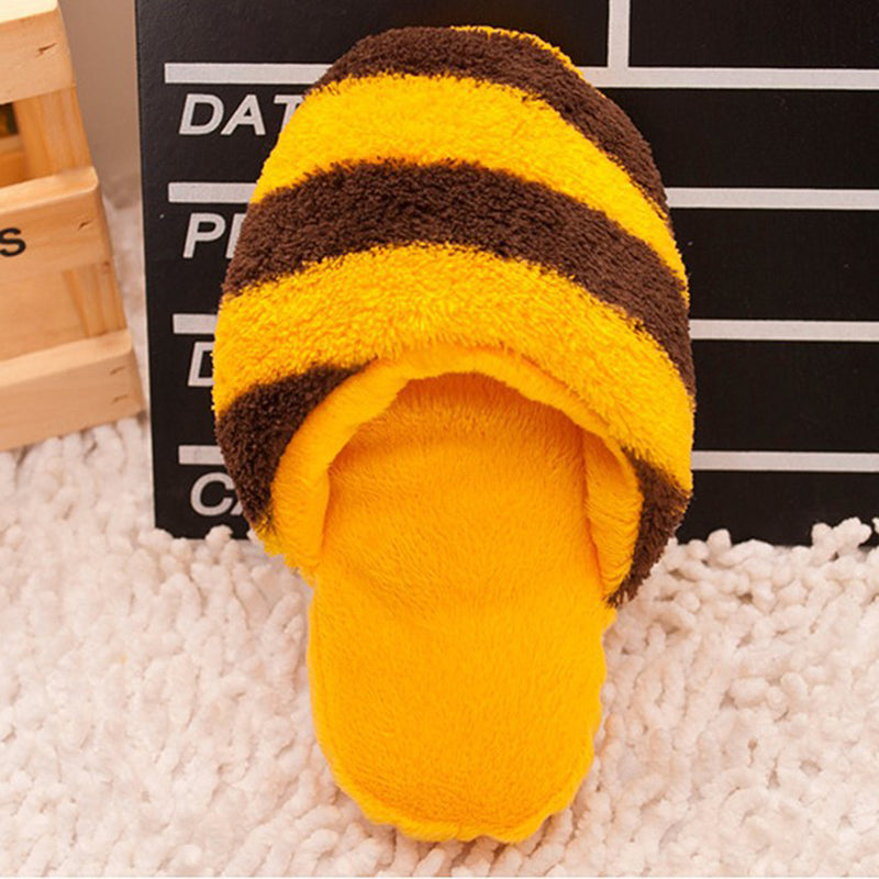 Cute Plush Slipper Shape Squeaky Toy Puppy Chew Play Toy Sound Pet Supplies for Dogs Pet Toys