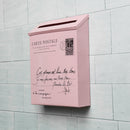 Retro Metal Lockable Post Mail Box Home Balcony Garden Letter Storage Mailbox Wall Mounted