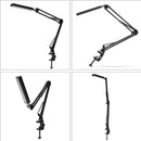5W Long Arm Clip Touch Dimmable LED Table Desk Lamp USB Reading Light Home Decoration
