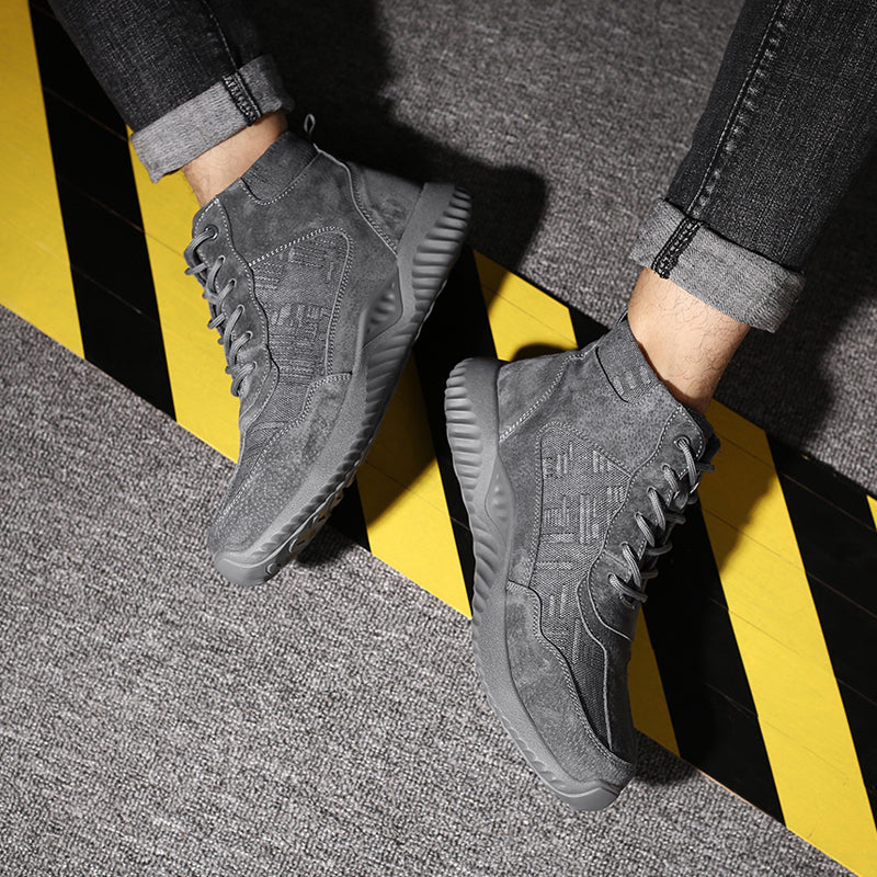 Anti-Smashing and Stab Safety Shoes with Steel Head for Autumn and Winter Labor Insurance Shoes Work Shoes