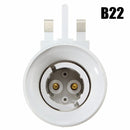 UK Plug E27 B22 Wall Screw Base Light Bulb Lamp Socket Holder Adapter Converter 110-240V