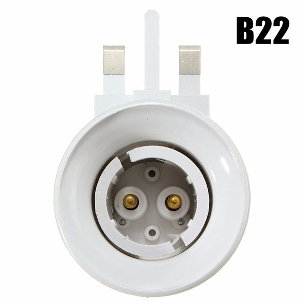 UK Plug E27 B22 Wall Screw Base Light Bulb Lamp Socket Holder Adapter Converter 110-240V