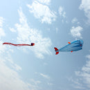 3D Huge Soft Parafoil Blue Dolphin Kite Outdoor Sport Entertainment Kite Frameless