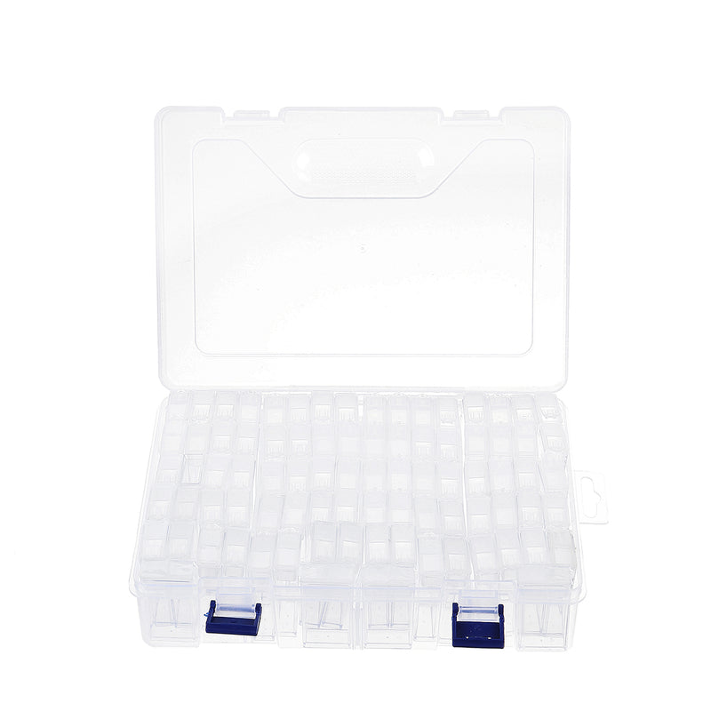 84/100Pcs Diamond Painting Box Diamond Jewelry Cross Stitch Grids Container Box