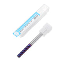 Drillpro L75mm D4/5/6/8/10mm HRC60 4 Flutes Milling Cutter Blue NACO Coated Tungsten Carbide Milling Cutter CNC Tool