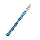 Drillpro 6Pcs 3-8mm Blue Nano Coated Grooving Drill HSS Woodworking Drill Bit Plastic Metal Hole Grooving