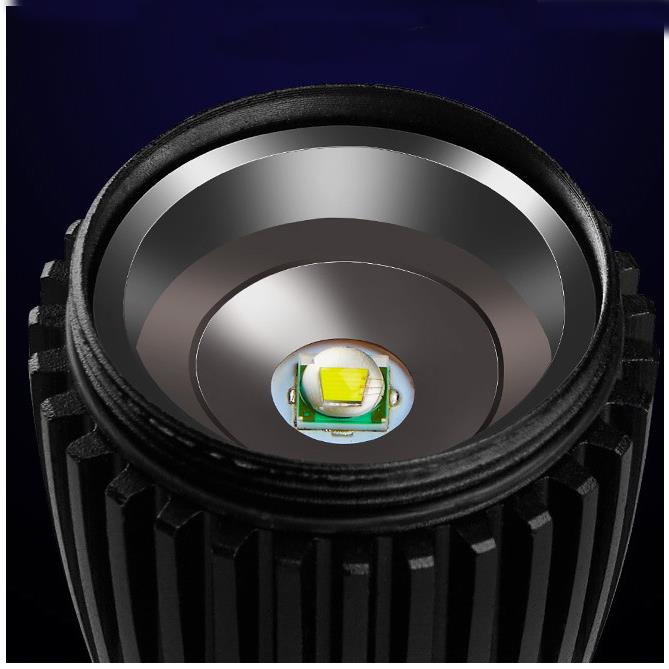 SHENYU A-GT01 T6/L8 COB+LED Dual Light USB Rechargeable Zoomable Flashlight