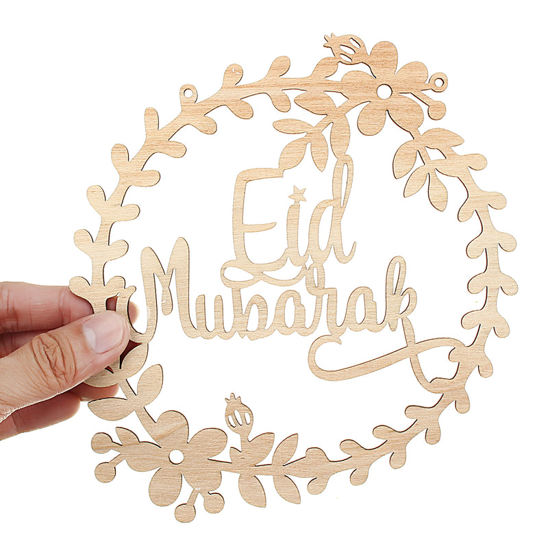 5Pcs Happy Eid Adha Mubark Hanging Garlet Festival Home Wall Door Hang Decorations