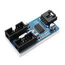 9Pin USB Header Male 1 to 2 Female Extension Splitter Cable 9 Port Multiplier Board