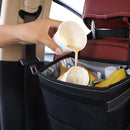 Hanging Car Trash Bag Can Bin Waterproof Folding Litter Garbage Cans Bag Black
