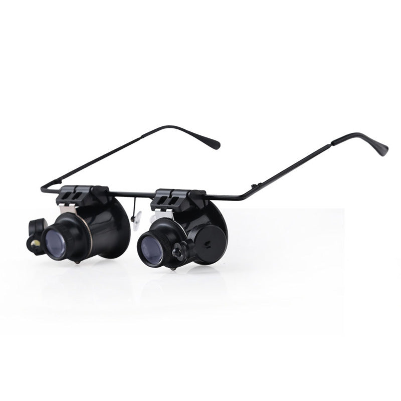 BIJIA 65008 20x LED Double Eye Magnifier Jewelry Watch Repair Tactical Hunting Riflescopes