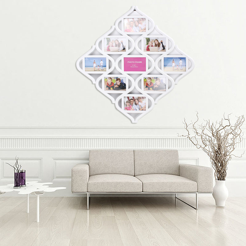 Chinese Knot 9 Image Family Photo Frame Collage Picture Wall Hanging Decor Wedding Gift