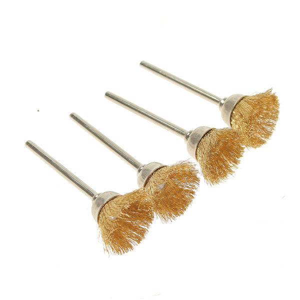 32pcs Wire Steel Brass Brushes Polishing Brush Wheels Set for Dremel Rotary Tool