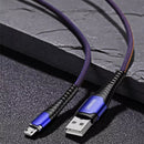 Joyroom Fabric Woven LED 1.2m 2.4A Micro USB Data Cable for Samsung Xiaomi Huawei