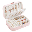 Girl Earrings Plate Jewelry Box Organizer Leather Earrings Ring Multi-function Jewelry Storage Box Bin