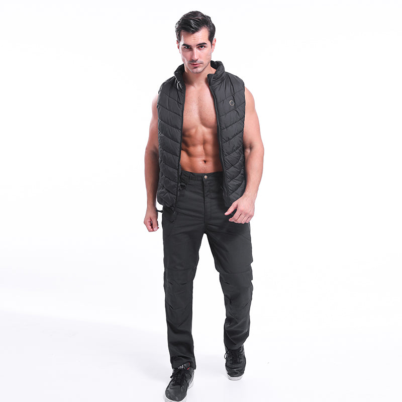 Electric Battery Heating USB Warm Up Vest Heated Winter Jacket Men 3 Temp Adjust