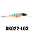 SeaKnight SK022 1PC 9g 80mm 0-1.5m Depth Minnow Fishing Lure BKK Hooks Fishing Hard Baits