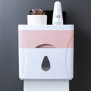 Plastic Tissue Box Storage Case Toilet Paper Roll Holder Phone Cup Rack Shelf Wall Mount
