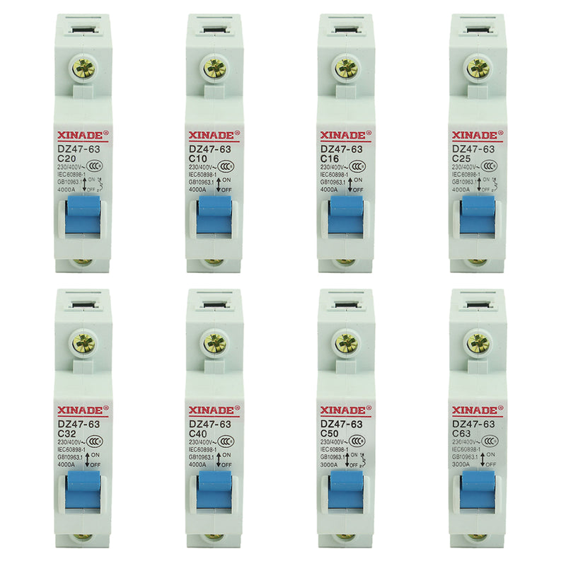 AC 400V 1P Plastic Air Switch Circuit Breaker Miniature Circuit Breakers