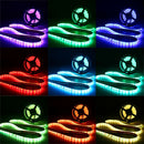 DC12V 5M 2835 SMD RGB Non-waterproof LED Strip Light + 24Keys or 44Keys IR Remote Control + Power Adapter