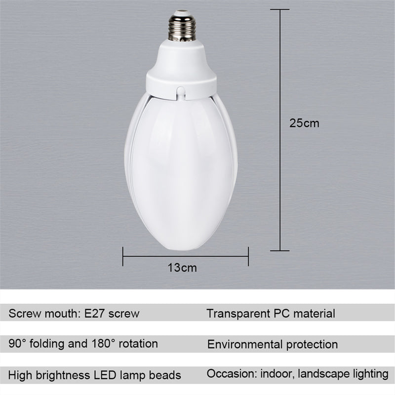 AC165-265V 45W 6500K SMD2835 Deformable LED Ceiling Light Bulb Pental Garage Lamp for Shop