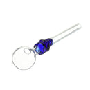 5 Inch Portable Glassware Convenient Blue Skull Glass Herb Holder Tube Pipe Bowl Filter