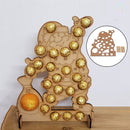 25 Holes Wooden Christmas Advent Calendar Chocolates Box Xmas Gift Case Decorations
