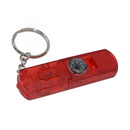 IPRee 4 In 1 EDC Multifunctional LED Compass Whistle Mini Keychain Emergency Survival Kit