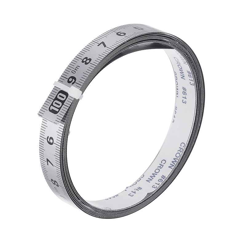 Silver Self Adhesive Metric Ruler Miter Track Tape Measure Stainless Steel Miter Saw Scale For T-track Router Table Band Saw Woodworking Tools