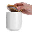 Ceramic Storage Jars Wooden Lids Sugar Tea Coffee Canisters Kitchen Container