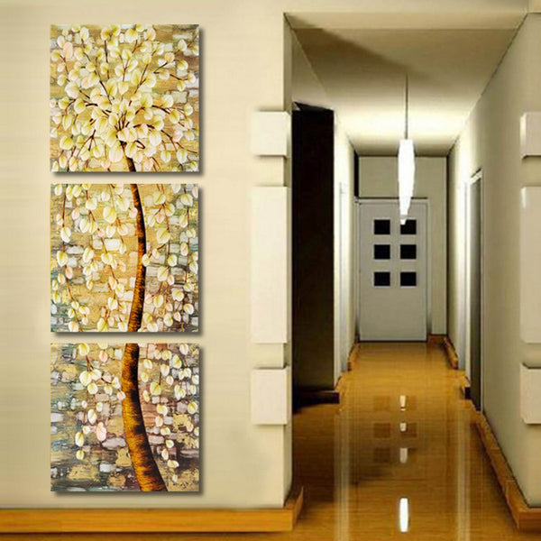 3Pcs Modern Art Life Tree Oil Print Paintings Picture Decor