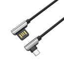HOCO U42 90 Degree Exquisite Steel Micro USB Charging Data Cable for Tablet Smartphone 1.2M