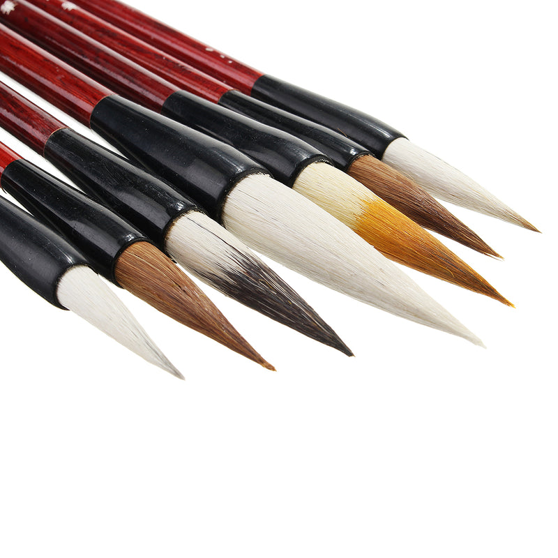 1Set 7Pcs Chinese Brush Pen Traditional Calligraphy Drawing Writing Painting