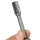 Drillpro RB29 5pcs 1/4 Inch Shank 10mm Tungsten Carbide Burr Rotary Cutter file Set Engraving Tool