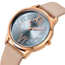 CURREN 9049 Analog Casual Style Women Wrist Watch Leather Band Quartz Watch