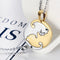 Trendy Geometric Animal Stainless Steel Necklace Cute Sweet Cat Pendant Puzzle Couple Necklace