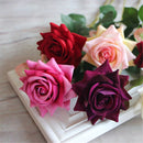 Single Fabric Rose Artificial Fake Flower Bouquet Wedding Party Home Decoration
