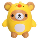 SanQi Elan Squishy Bear Wearing Chicken Costume Licensed Soft Slow Rising With Packaging Cartoon Decor Gift