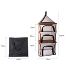 Outdoor Fishing Hanging 4 Layer Storage Basket  Hanging Drying Tableware Food Dry Net