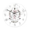 Loskii CC059 Creative Wall Clock Mute Wall Clock Quartz Wall Clock For Home Office Decorations