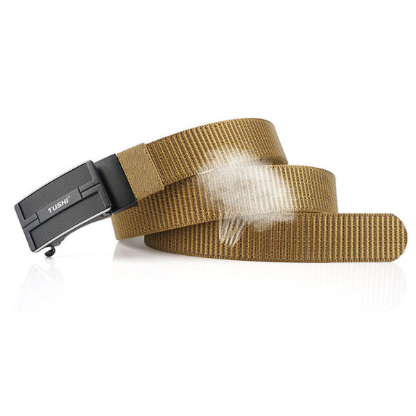 TUSHI 125x3.4cm Tactical Belt Nylon Belt Quick Release Metal Buckle Waist Belt