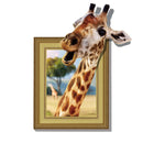 3D Giraffe Living Room Bedroom Animals Floor Home Background Wall Decor Creative Stickers