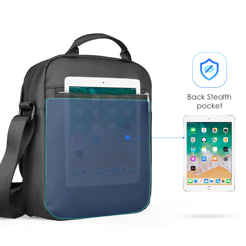 Mark Ryden Men Messenger Bag Waterproof Shoulder Bag For Man Laptop Bag Business Travel Crossbody Bag for IPAD 9.7inch Multi-pocket Large Capacity